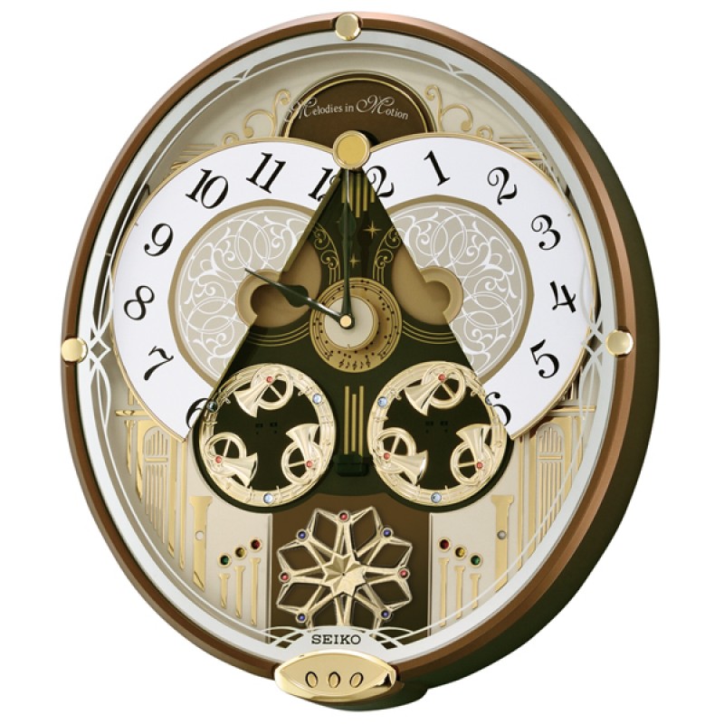 Seiko Winchester Al Wall Clock Dial Opens Qxm277brh Arlex Jewelry Watches Clocks - Seiko Melodies In Motion Wall Clock Repair