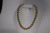 14K Yellow gold bead necklace 21" Total length, large beads 10 mm  small  4 mm.